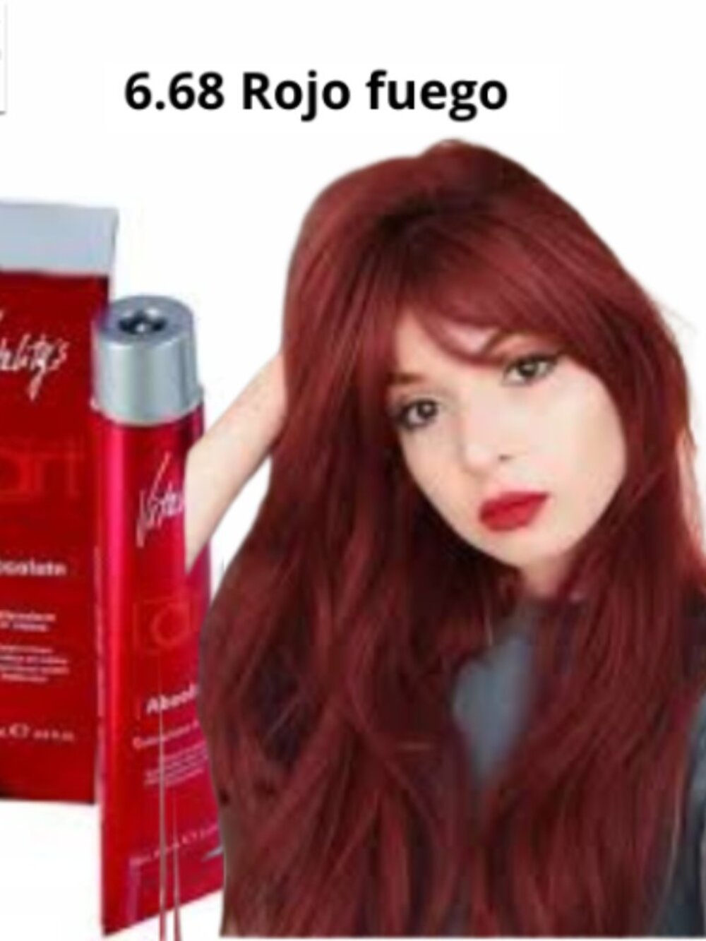 Tinte Vitality's 6.68 Rojo fuego colores para cabellos 100 ml